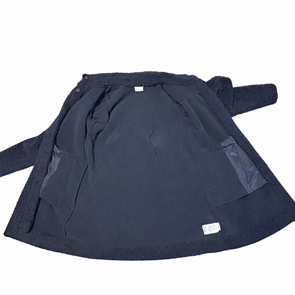 Columbia Women’s Black Sherpa Fleece Coat Long Soft Warm Medium - Picture 3 of 14